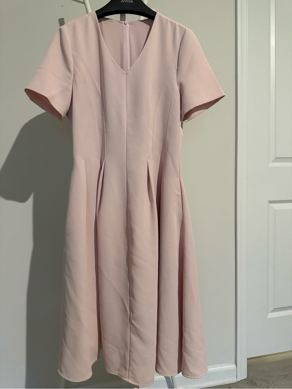 Pink Midi Dress with Pockets